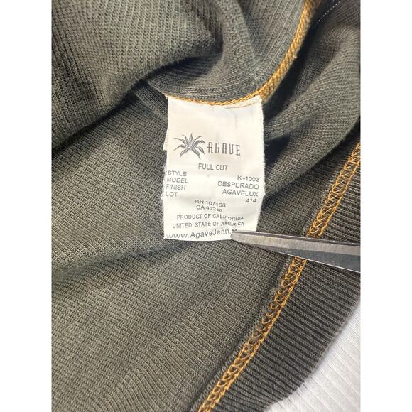 Agave Desperado Agavelux Thermal Long Sleeve Shirt M Indigo Cotton Made in USA - Picture 8 of 9